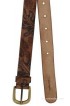 Aditi Wasan Women Casual Brown Genuine Leather Belt(Brown)